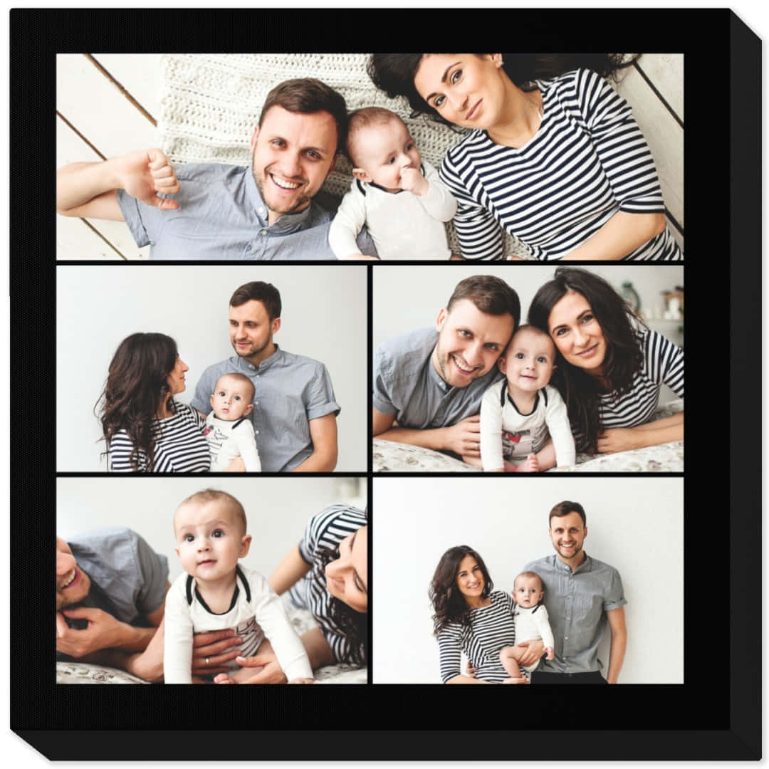 collage de fotos familiares con dos bebés Fondos de pantalla
