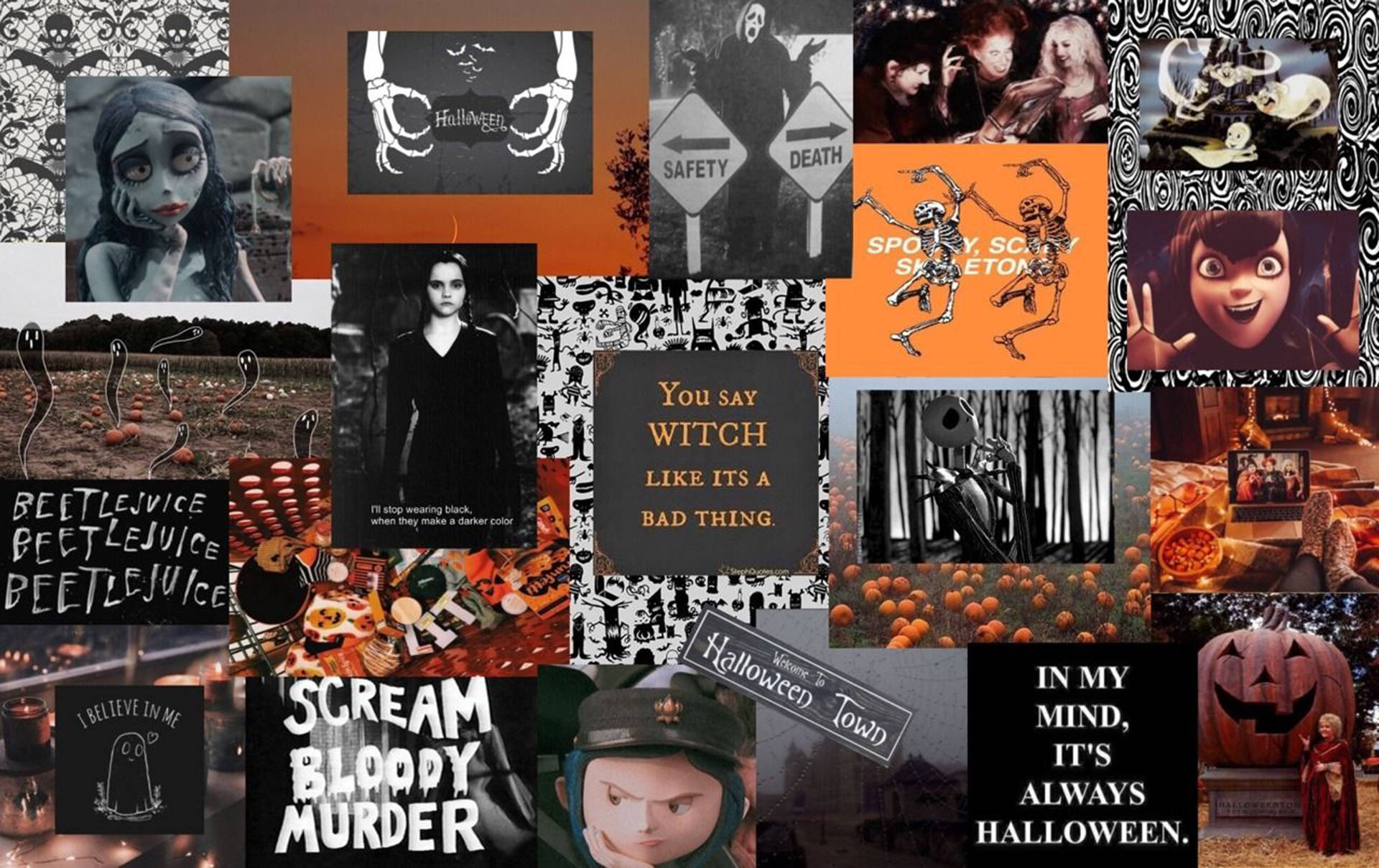 Collage de Halloween Lindo y Estético Fondos de pantalla