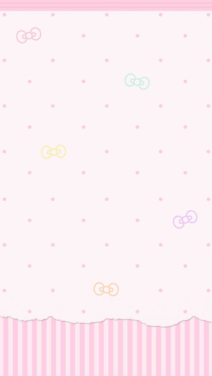 Collage de moños sobre fondo rosa kawaii Fondos de pantalla
