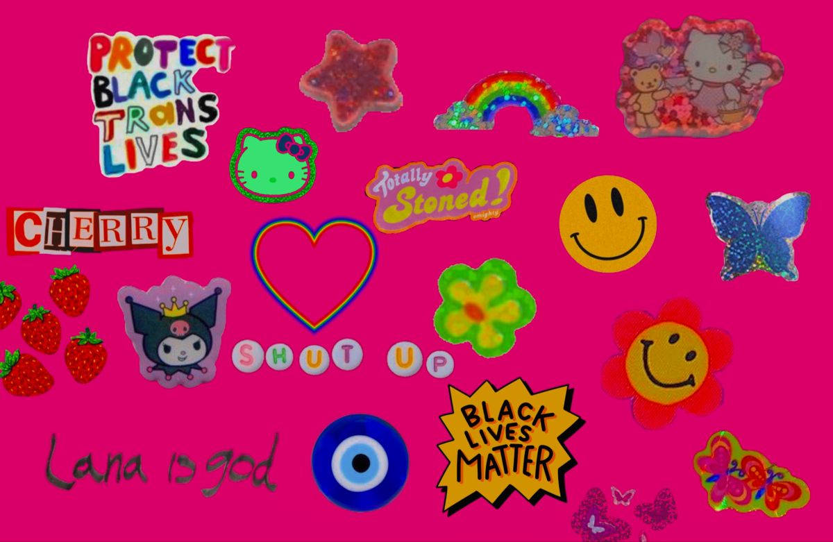 Collage de Pegatinas Estético Indie para Laptop Fondos de pantalla