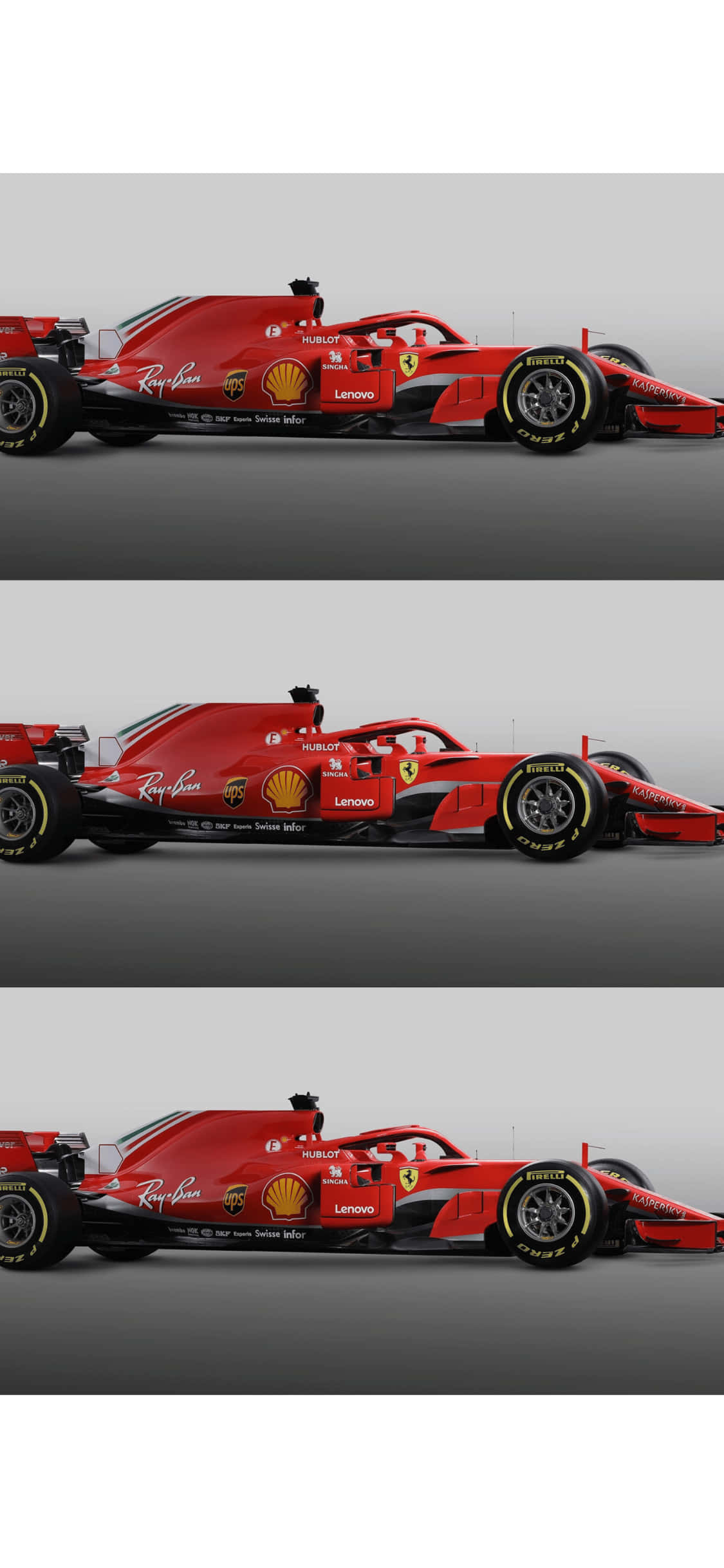 Collage de perfil lateral Fondo iPhone XS F1 2018 Fondos de pantalla