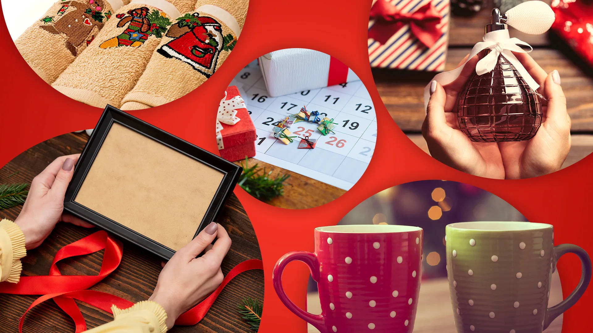 Collage de Regalos de Navidad Fondos de pantalla