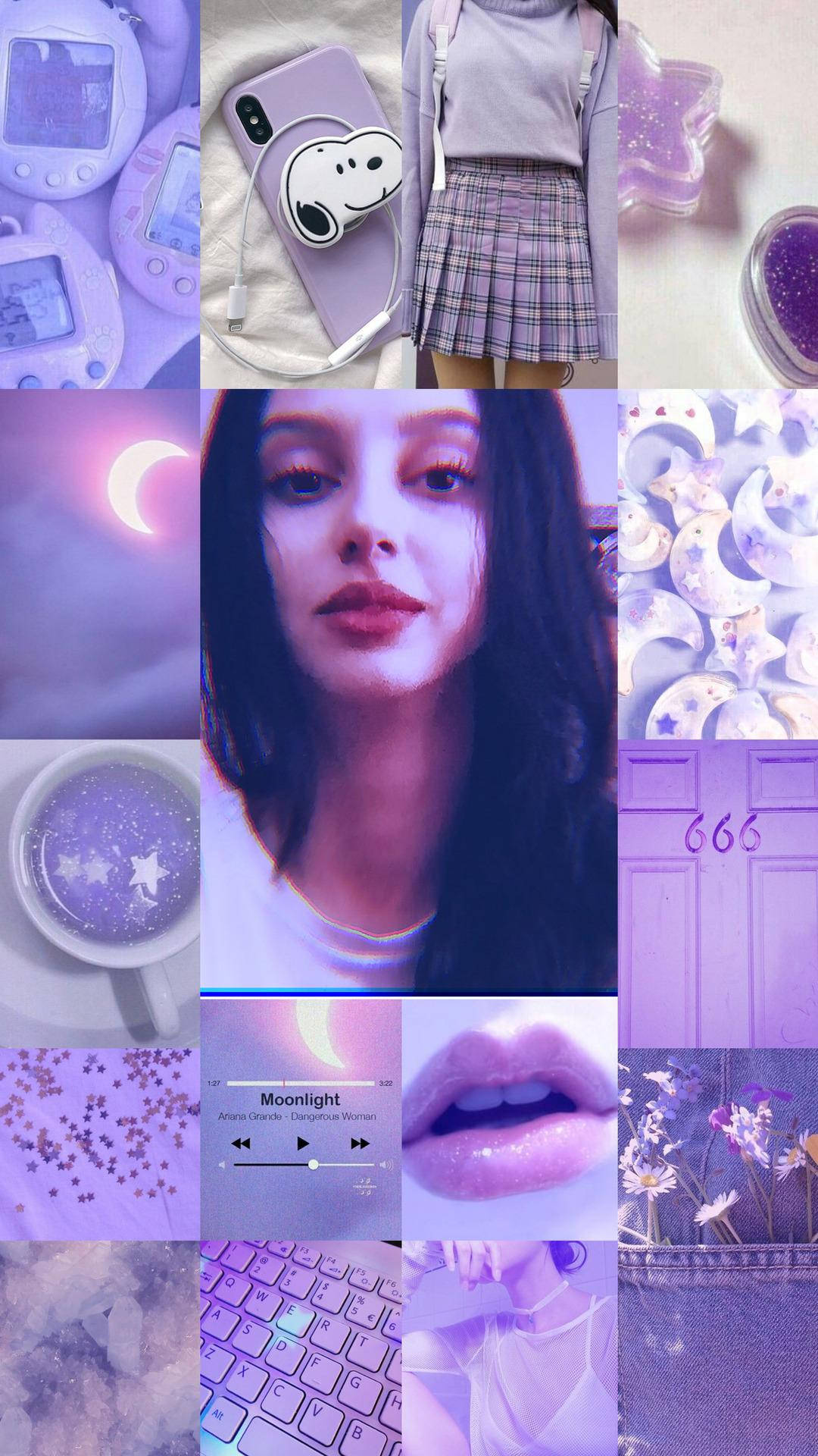 Collage estético de cosas moradas Fondos de pantalla
