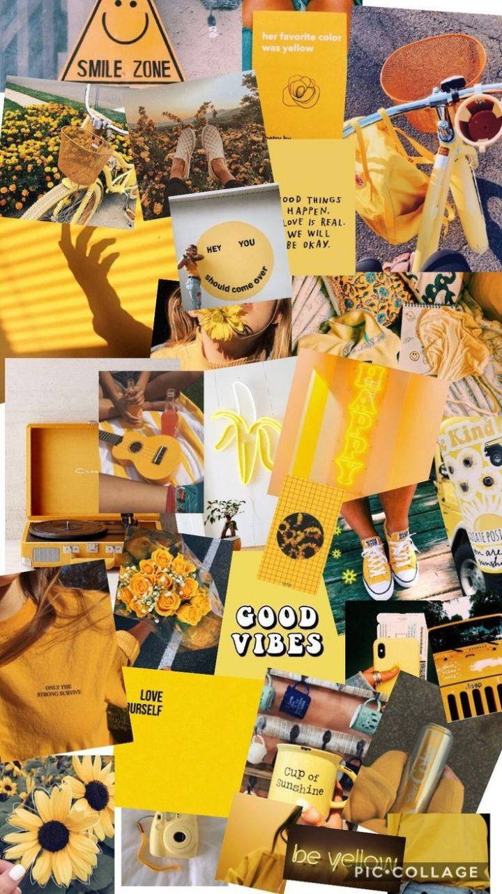 Collage Estético Amarillo Fondos de pantalla