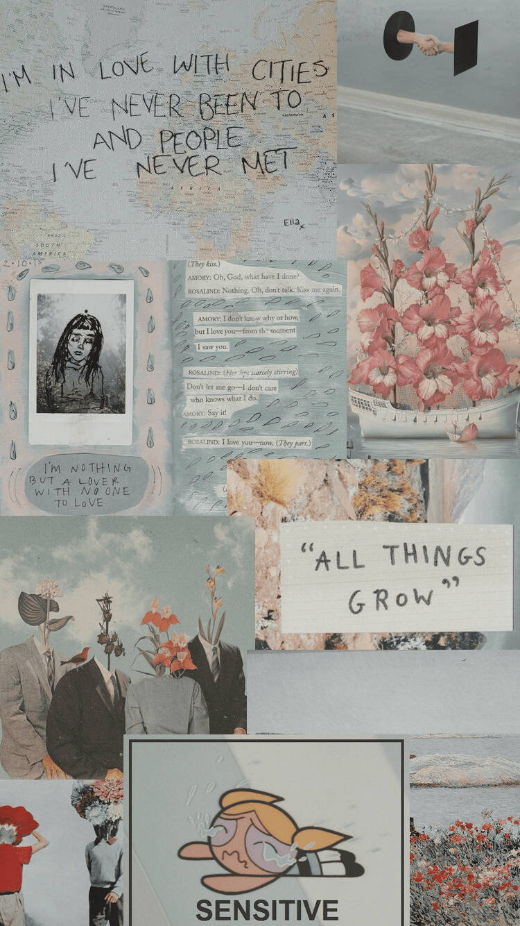 Collage Estético de Citas Fondos de pantalla