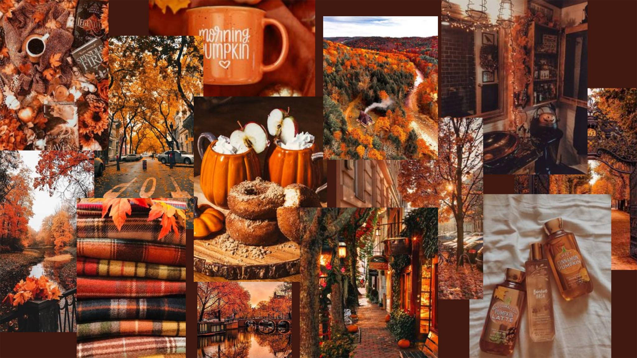 Collage Estético de Otoño Fondos de pantalla