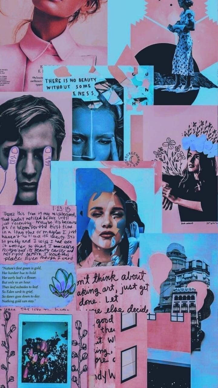 Collage Estético de Persona Solitaria Fondos de pantalla