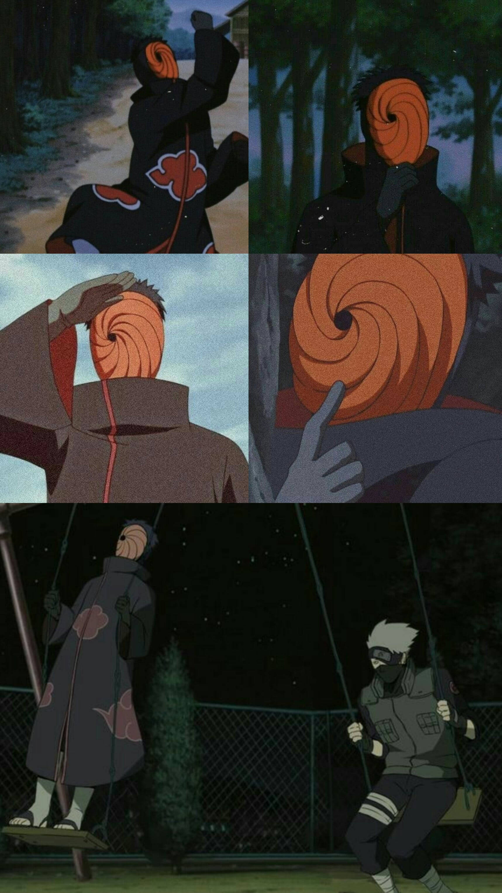 Collage estético de Tobi de Naruto Fondos de pantalla