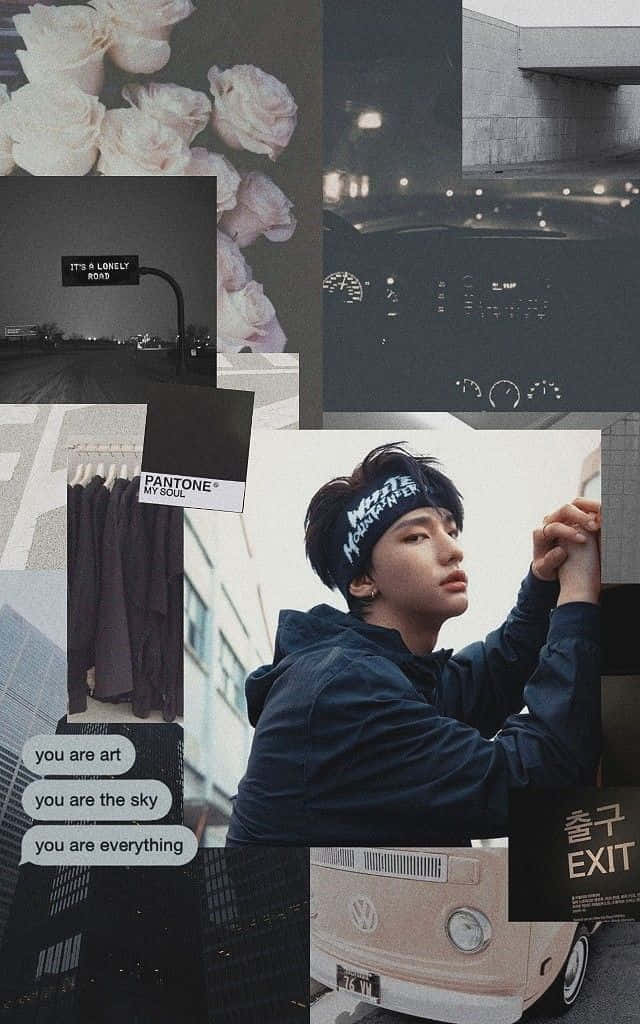 Collage Estético del Rapero Surcoreano Hwang Hyunjin Fondos de pantalla