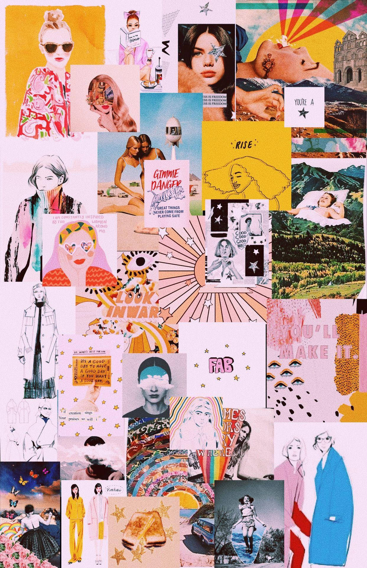 Collage Estético Femenino Fondos de pantalla