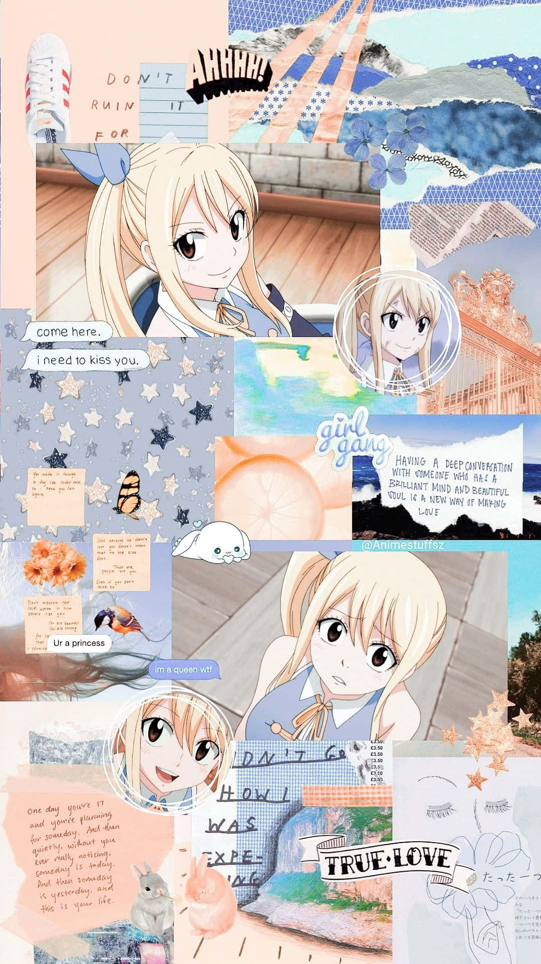 Collage Estético de Fairy Tail para Álbum de Recortes Fondos de pantalla