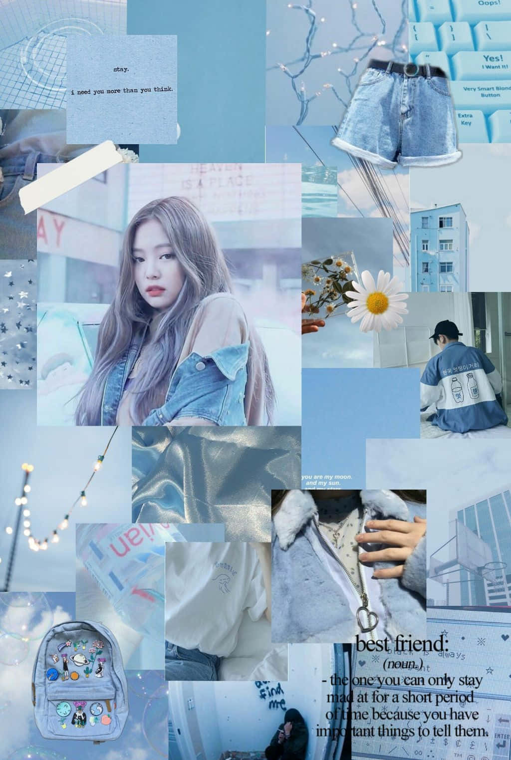 Collage estético lleno de elementos vibrantes y creativos Fondos de pantalla