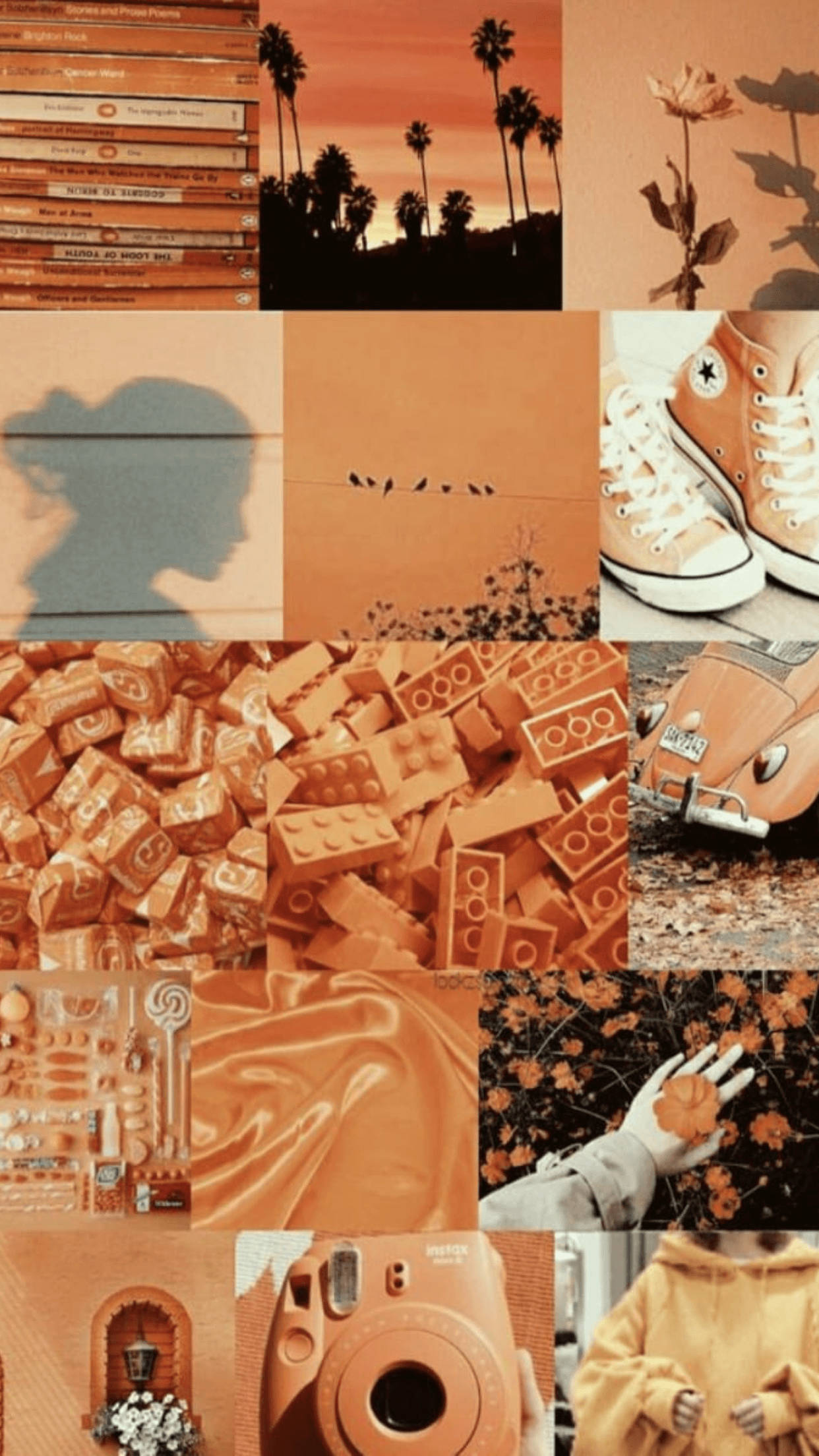 Collage Estético Naranja Pastel Fondos de pantalla