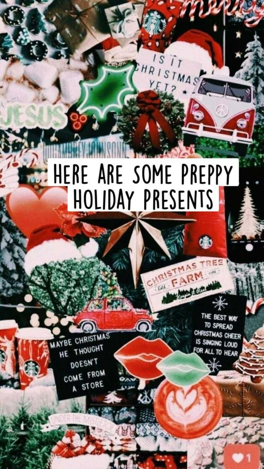 Collage estético navideño de Tumblr Fondos de pantalla