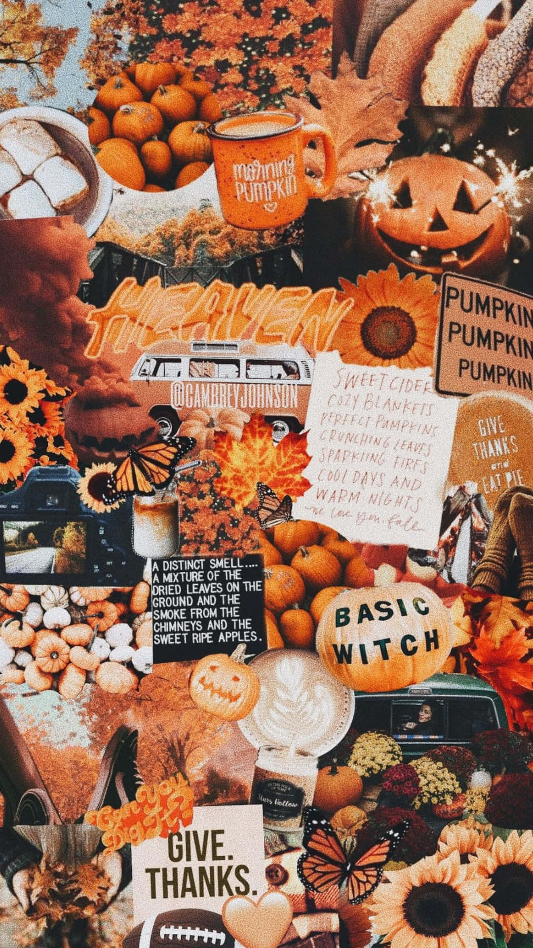 Collage estético para fondo de Halloween en iPhone Fondos de pantalla