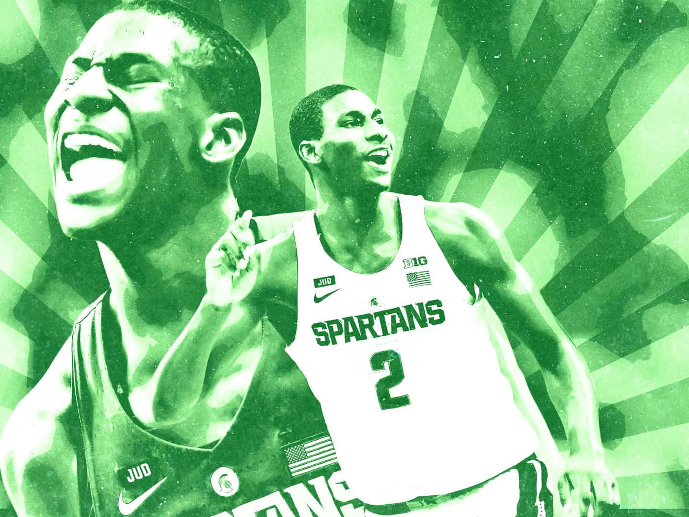 Collage Gráfico de Jaren Jackson Jr. Fondos de pantalla