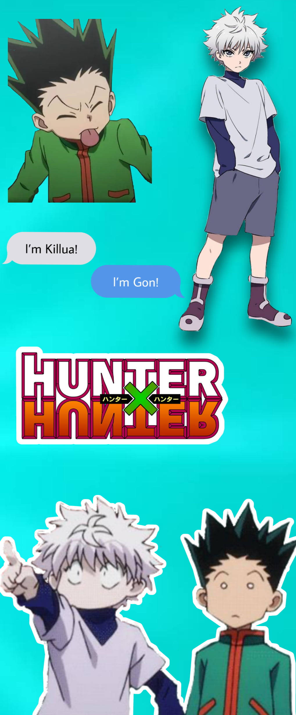 Collage Lindo de Gon y Killua Fondos de pantalla