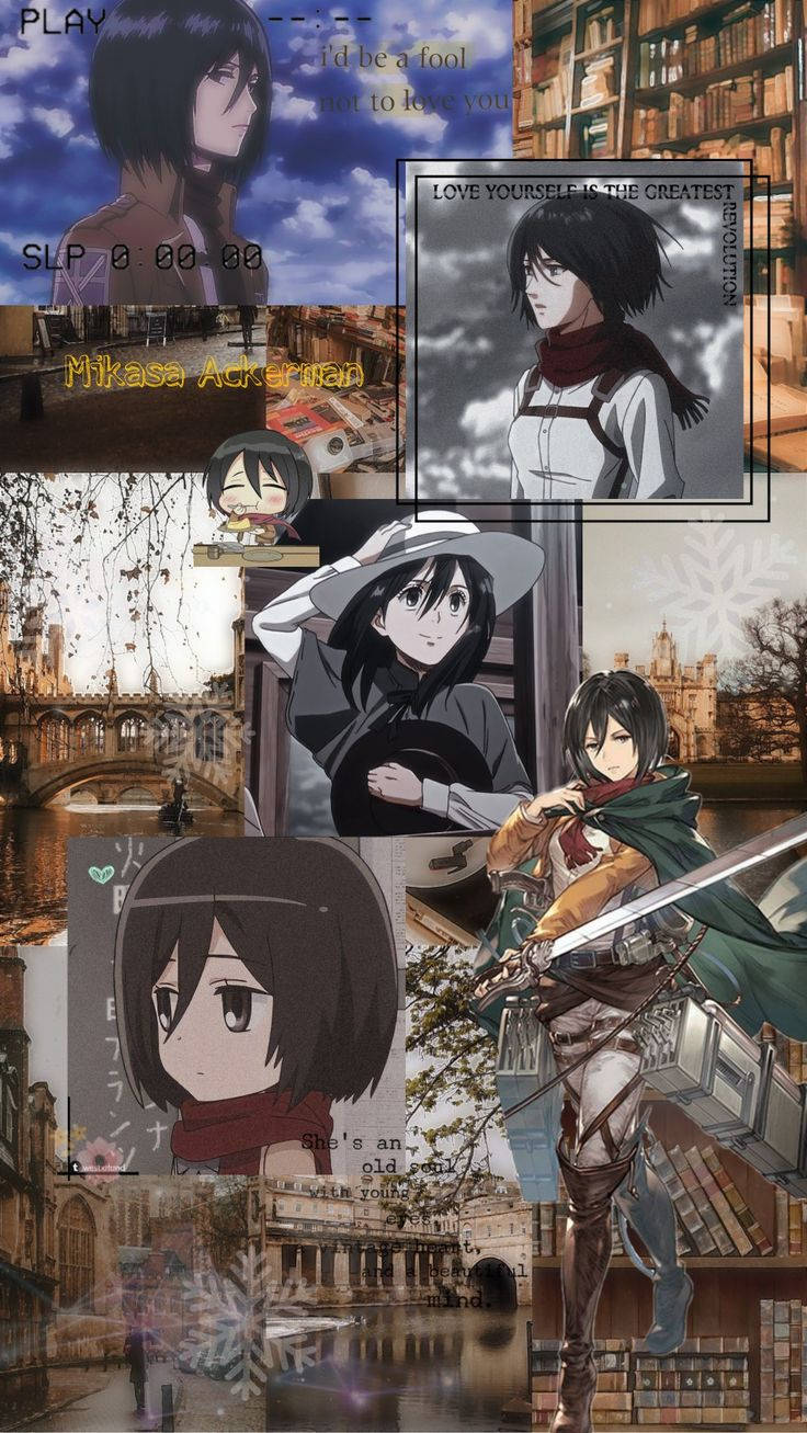 Collage Lindo de Seis Fotos de Mikasa Fondos de pantalla
