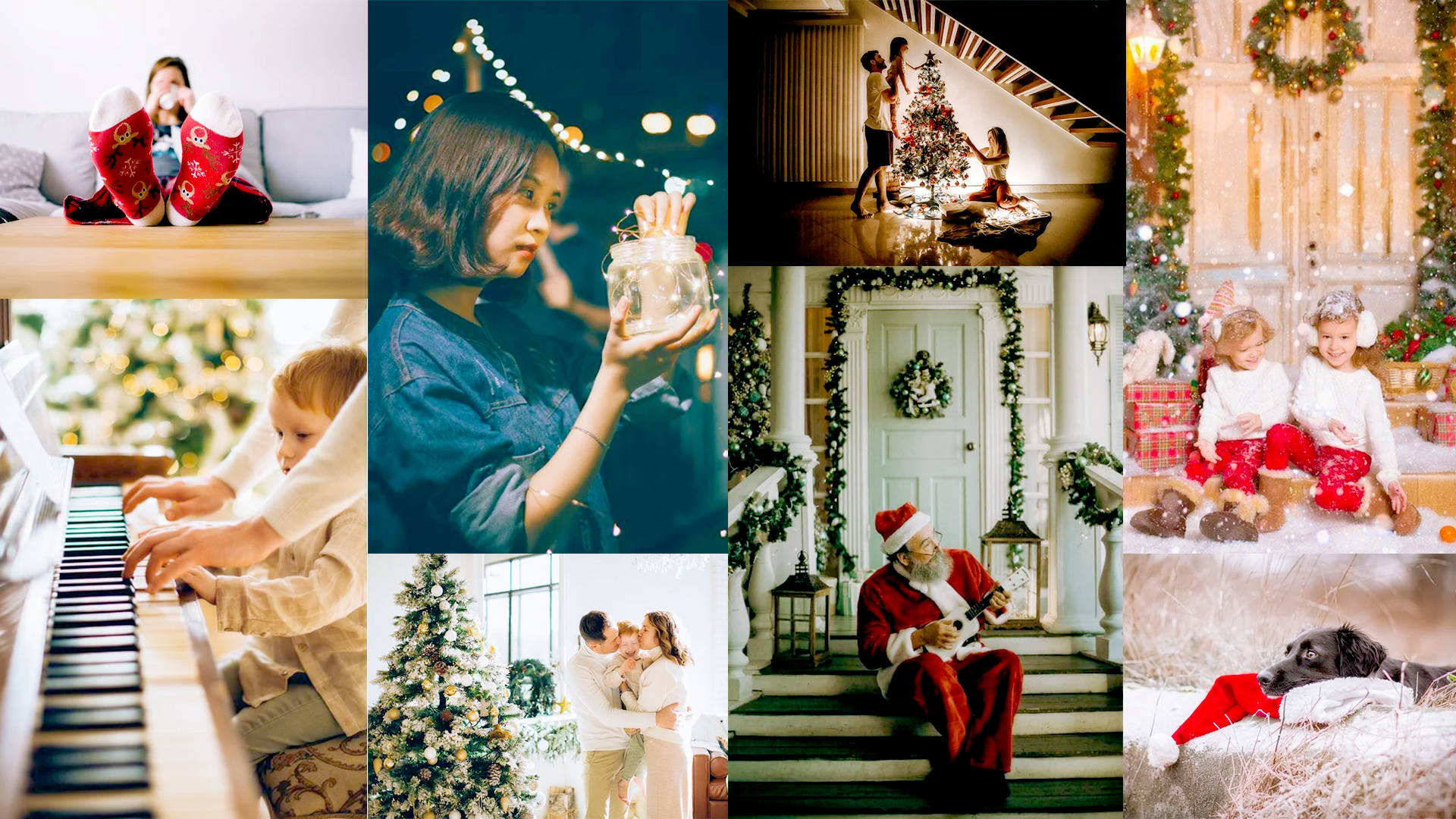 Collage Musical Navideño Fondos de pantalla