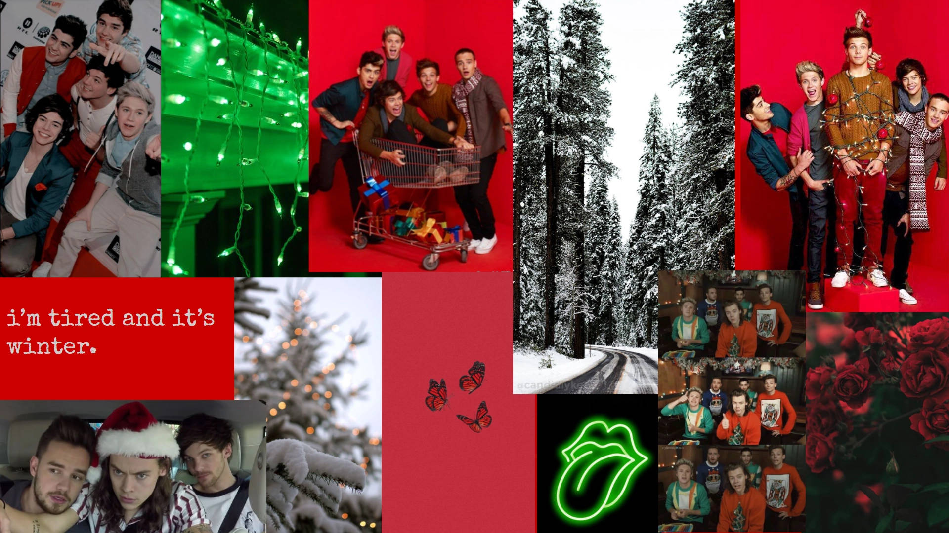 Collage Navideño de One Direction Fondos de pantalla