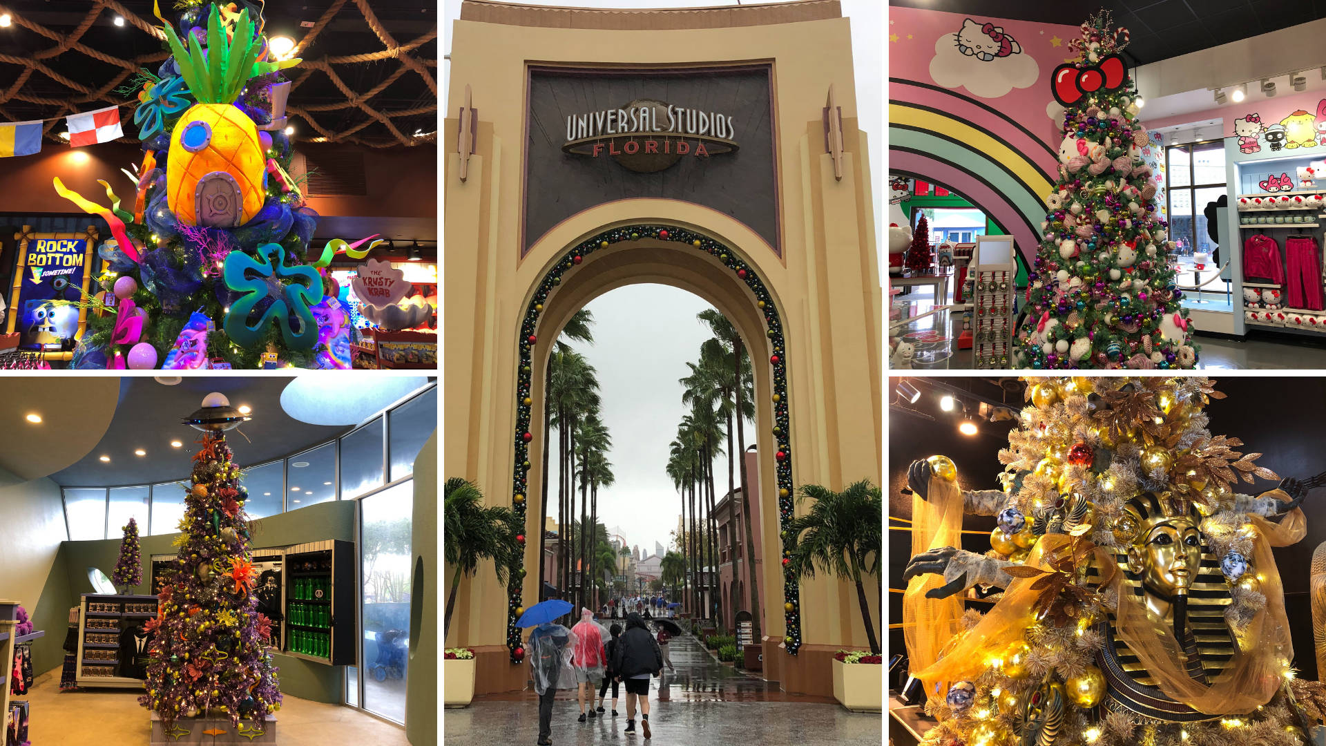 Collage Navideño de Universal Studios Fondos de pantalla