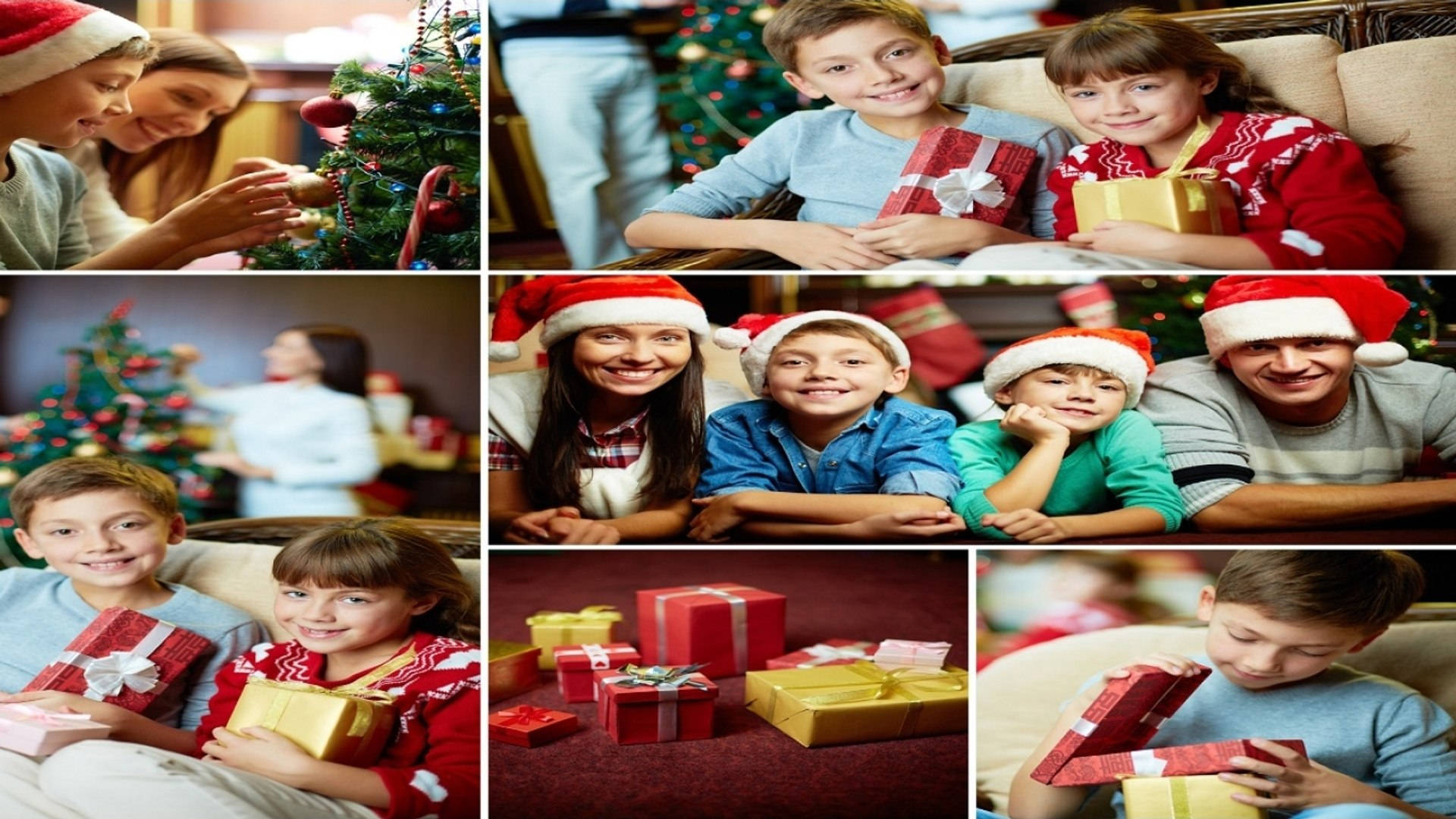 Collage Navideño Familiar Fondos de pantalla