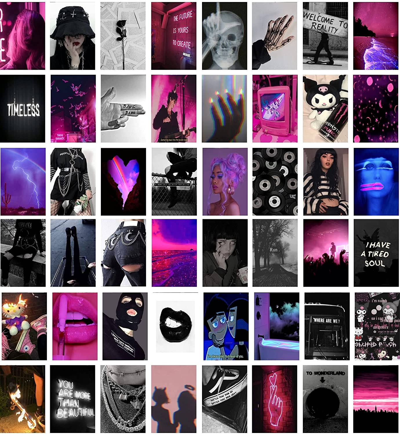 Collage Neon Estético Alternativo Fondos de pantalla