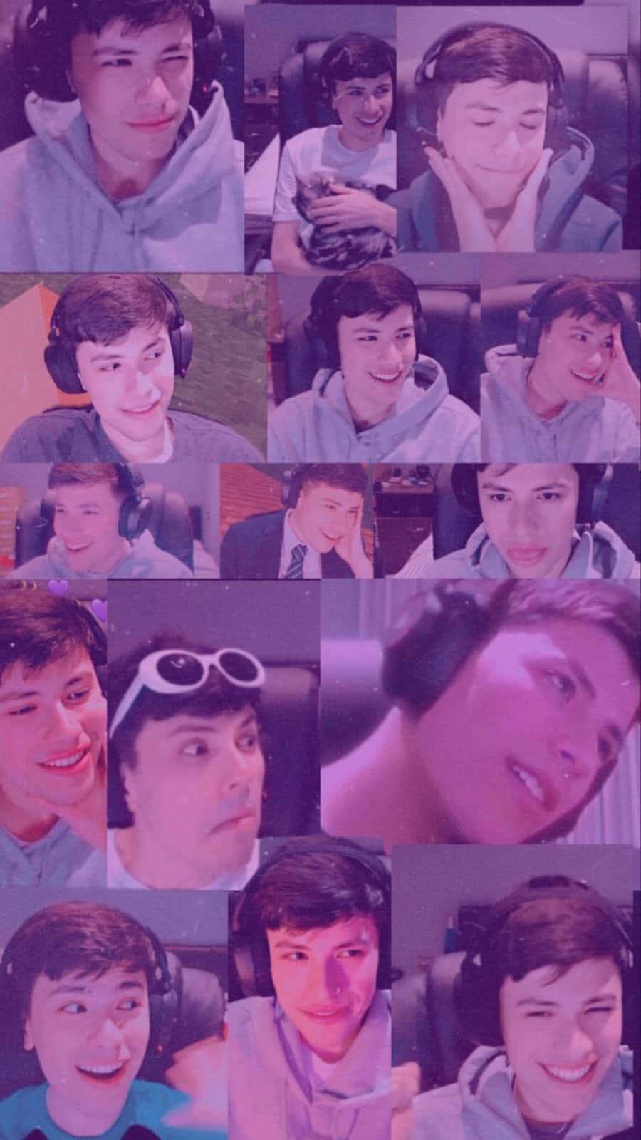 Collage Neón Púrpura de GeorgeNotFound Fondos de pantalla