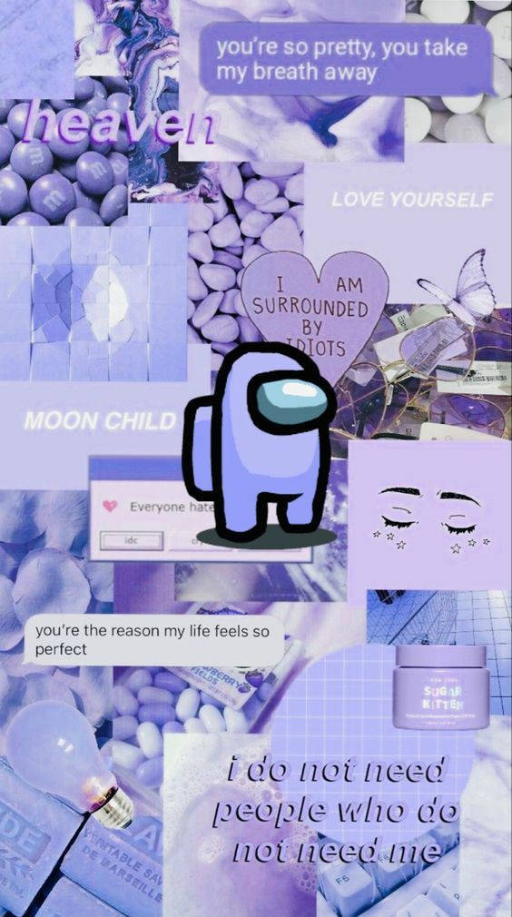 Collage Púrpura Estético y Bonito Fondos de pantalla