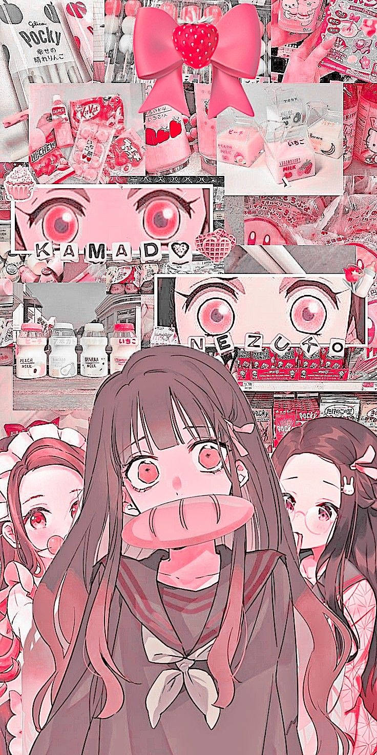 Collage Suave Estético de Nezuko Fondos de pantalla