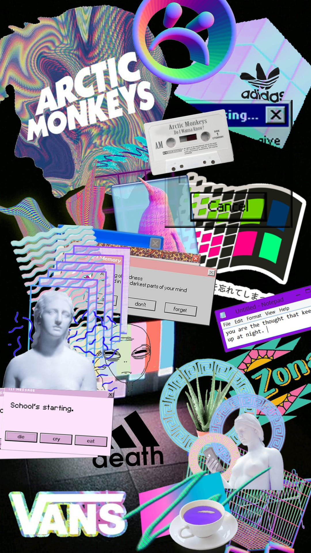 Collage Vaporwave Estética Alternativa Fondos de pantalla