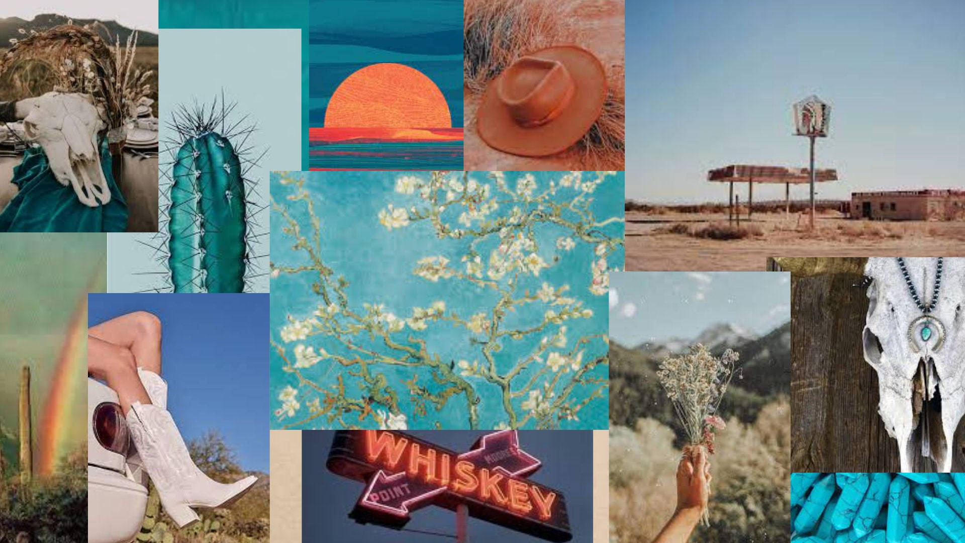 Collage Western de Whisky Fondos de pantalla
