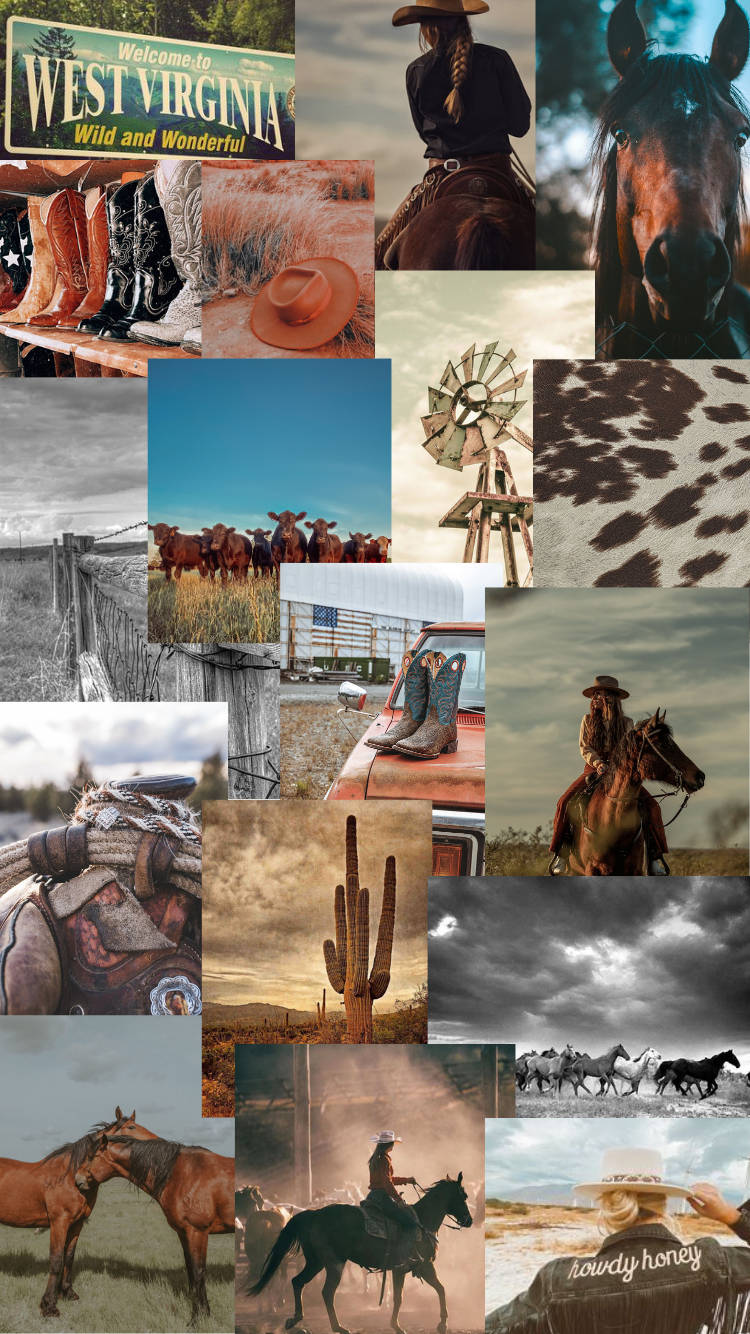 Collage Western Country de Muchas Cosas Fondos de pantalla