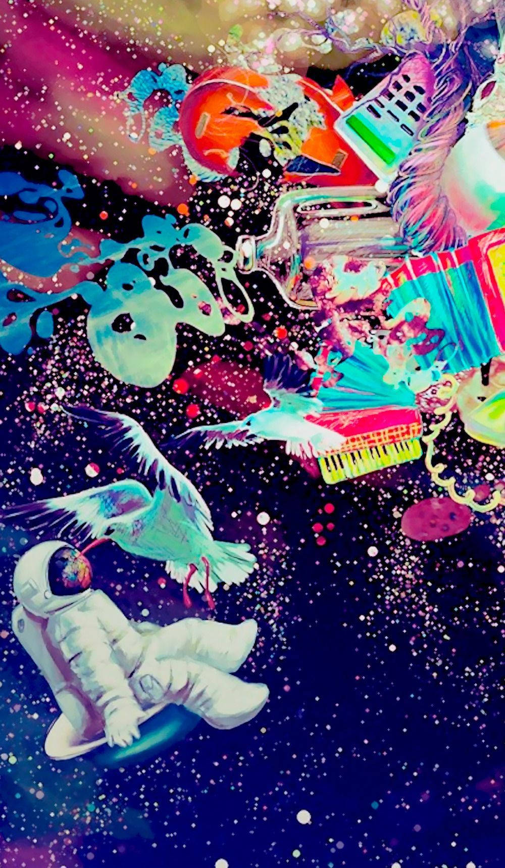 Colores distorsionados en una pintura abstracta de acuarela Fondos de pantalla