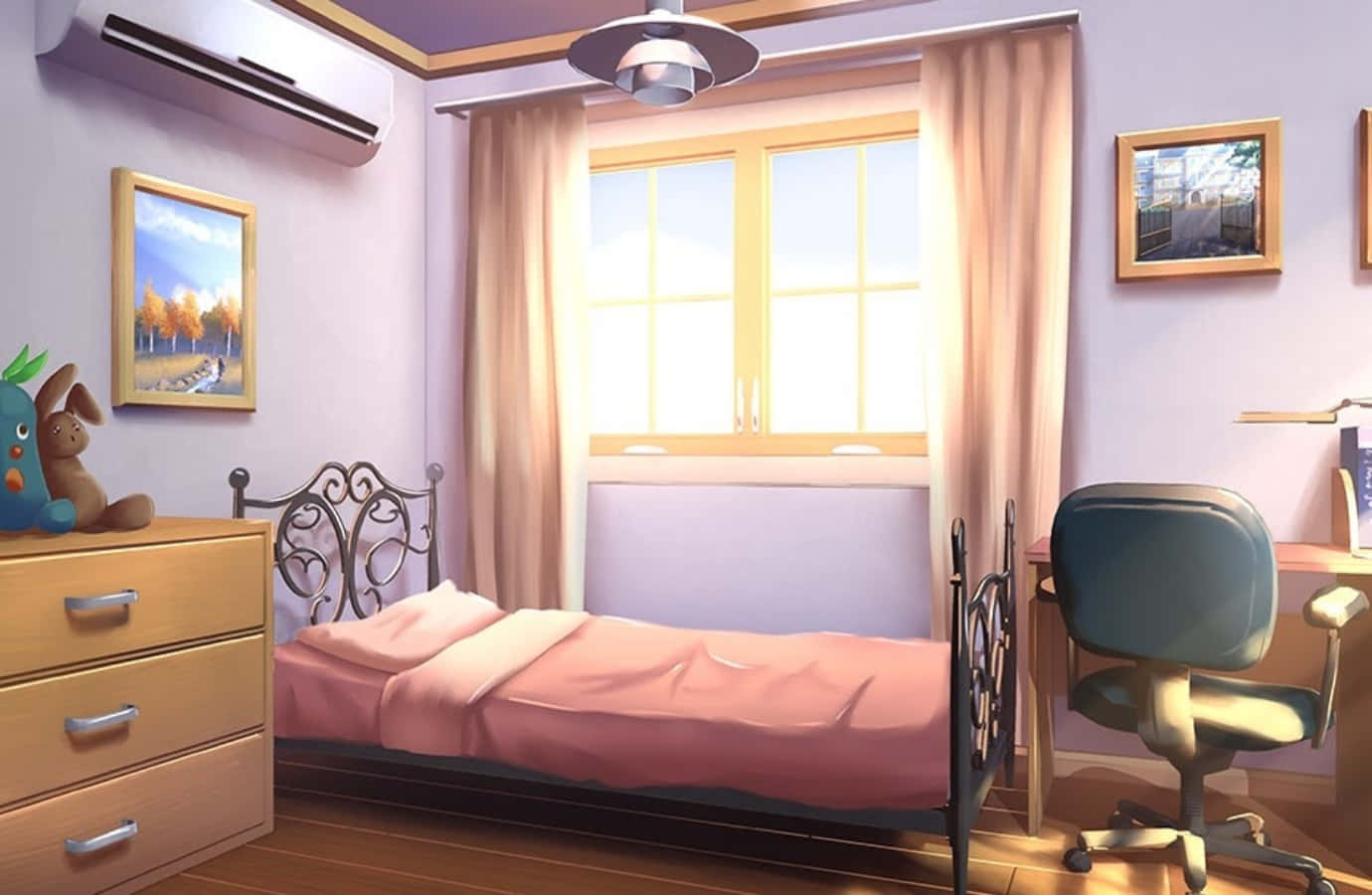 Colorido, Cómodo y Relajante - Una Edición de Habitación Anime Fondos de pantalla