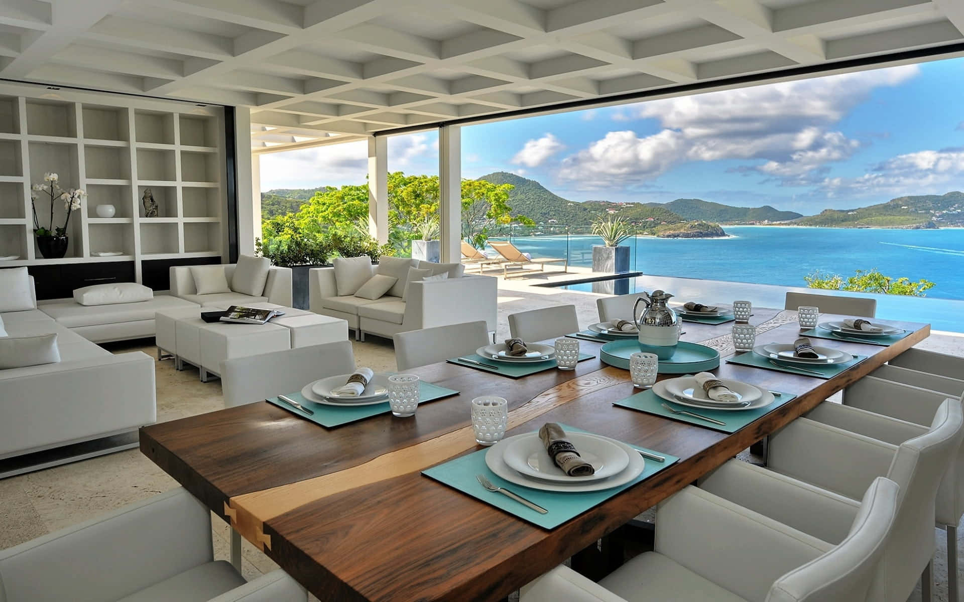 Comedor con Vista al Mar Fondos de pantalla
