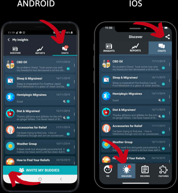 Comparación de interfaz de aplicaciones Android vs iOS Fondos de pantalla