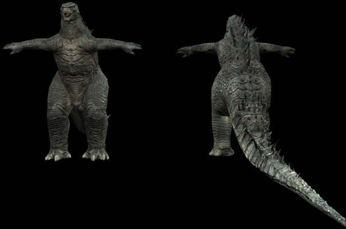 Comparación de modelos 3D de Godzilla Fondos de pantalla