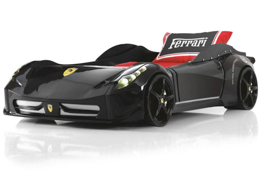 Concepto de auto de carreras Ferrari negro Fondos de pantalla