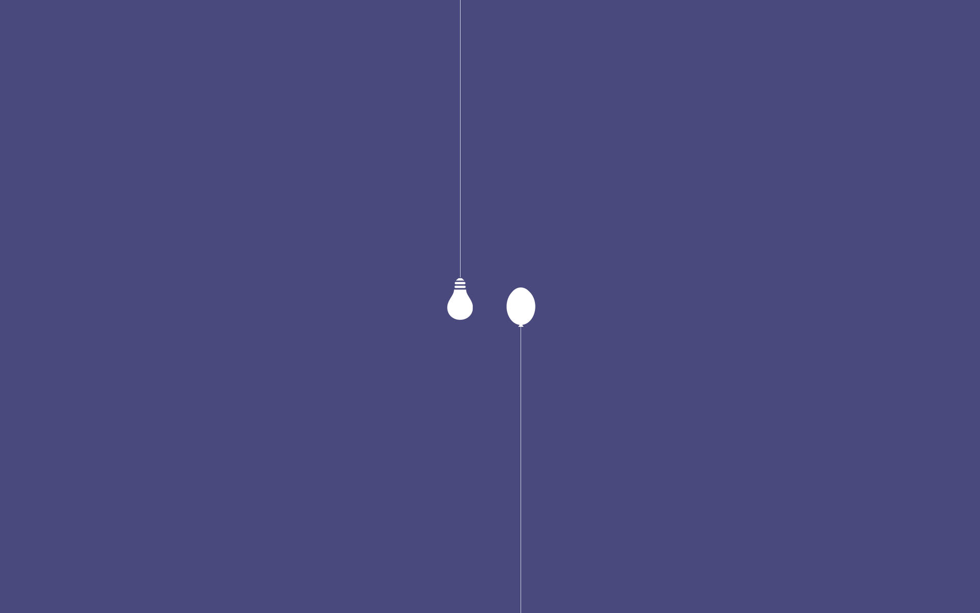 Fondo de pantalla minimalista de foco y globo