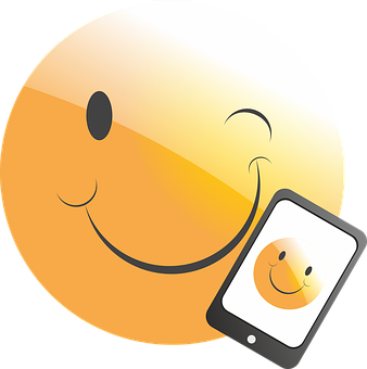 Concepto móvil de emoji sonriente Fondos de pantalla