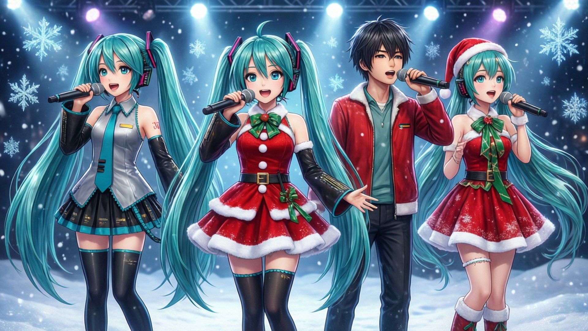 Concierto Navideño de Vocaloid Fondos de pantalla