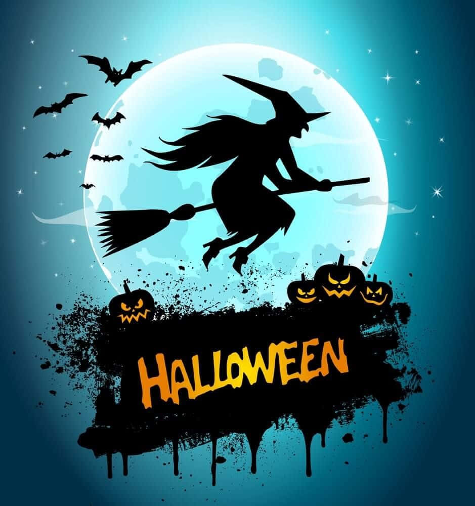Congelado de miedo, esta calabaza de caricatura tiembla en una noche de Halloween Fondos de pantalla