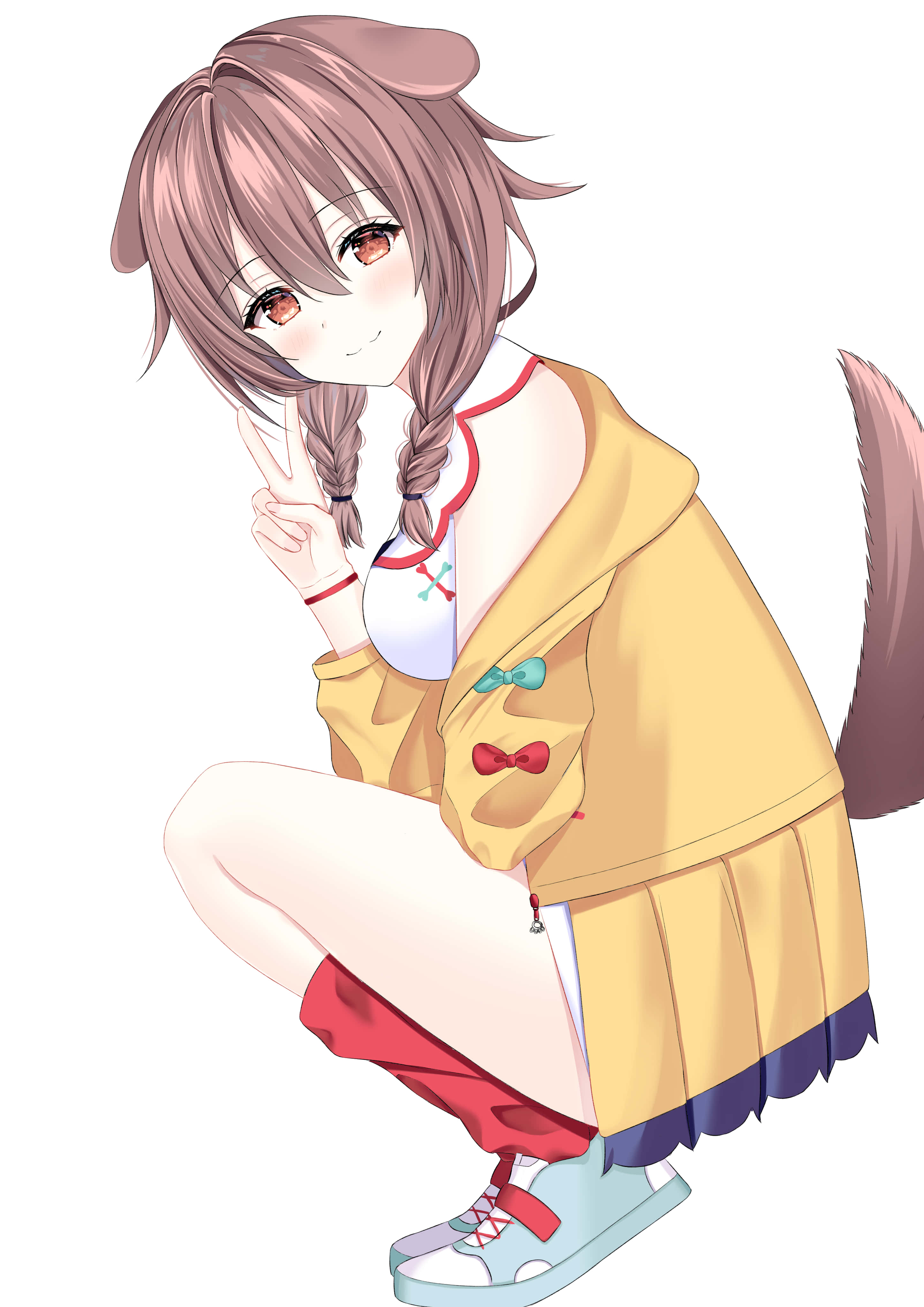 Conoce a Inugami Korone, la linda VTuber Chibi de Japón. Fondos de pantalla