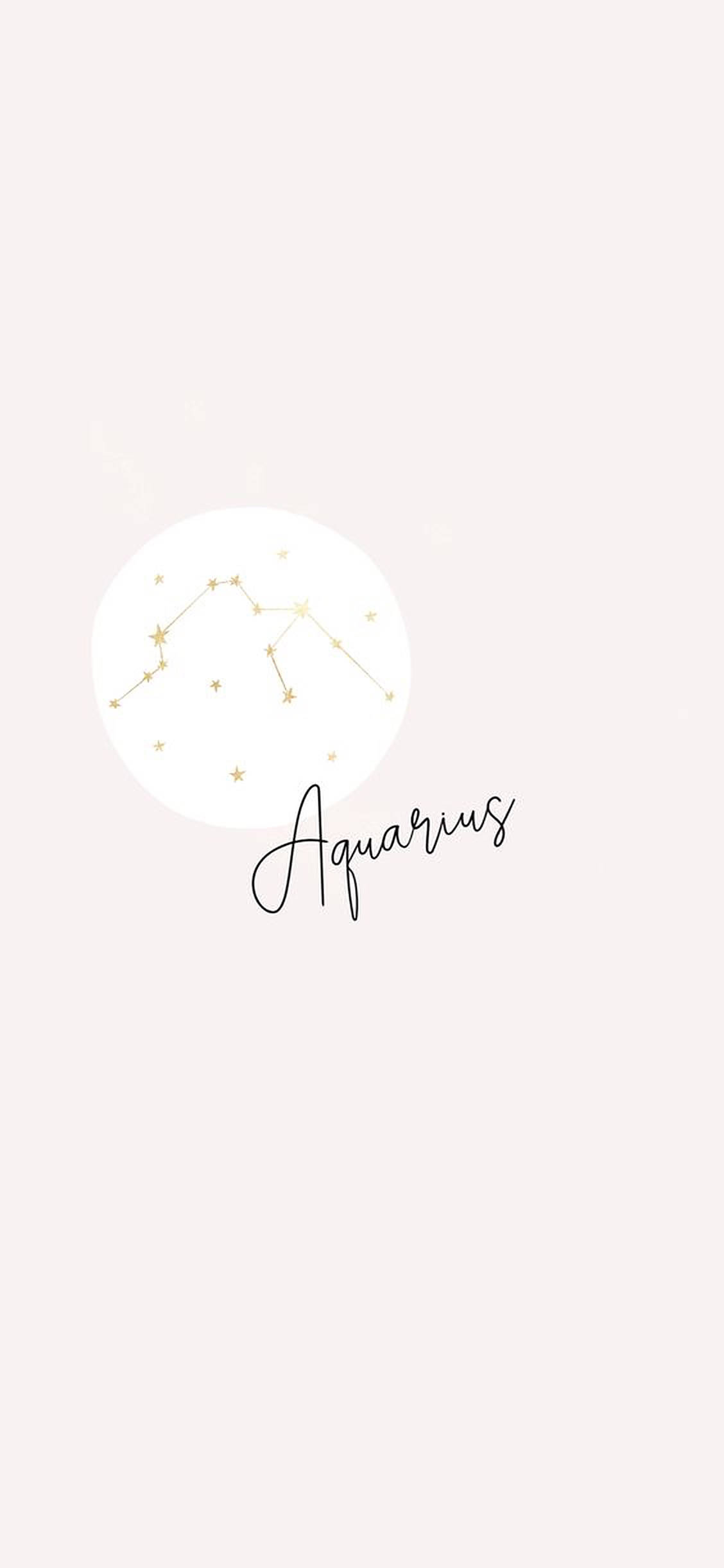 Constelación de Acuario en rosa pastel Fondos de pantalla