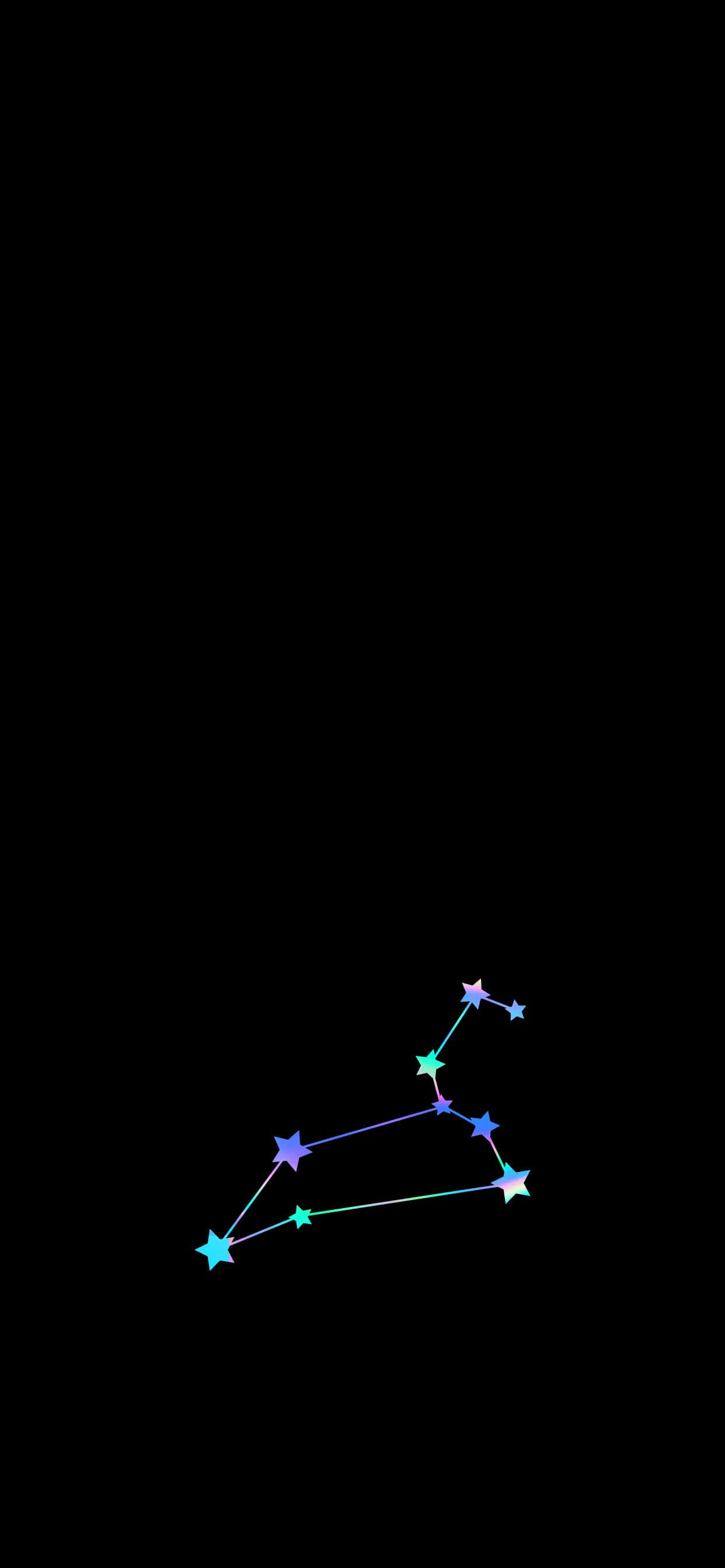 Constelación Minimalista de Leo en Negro Fondos de pantalla