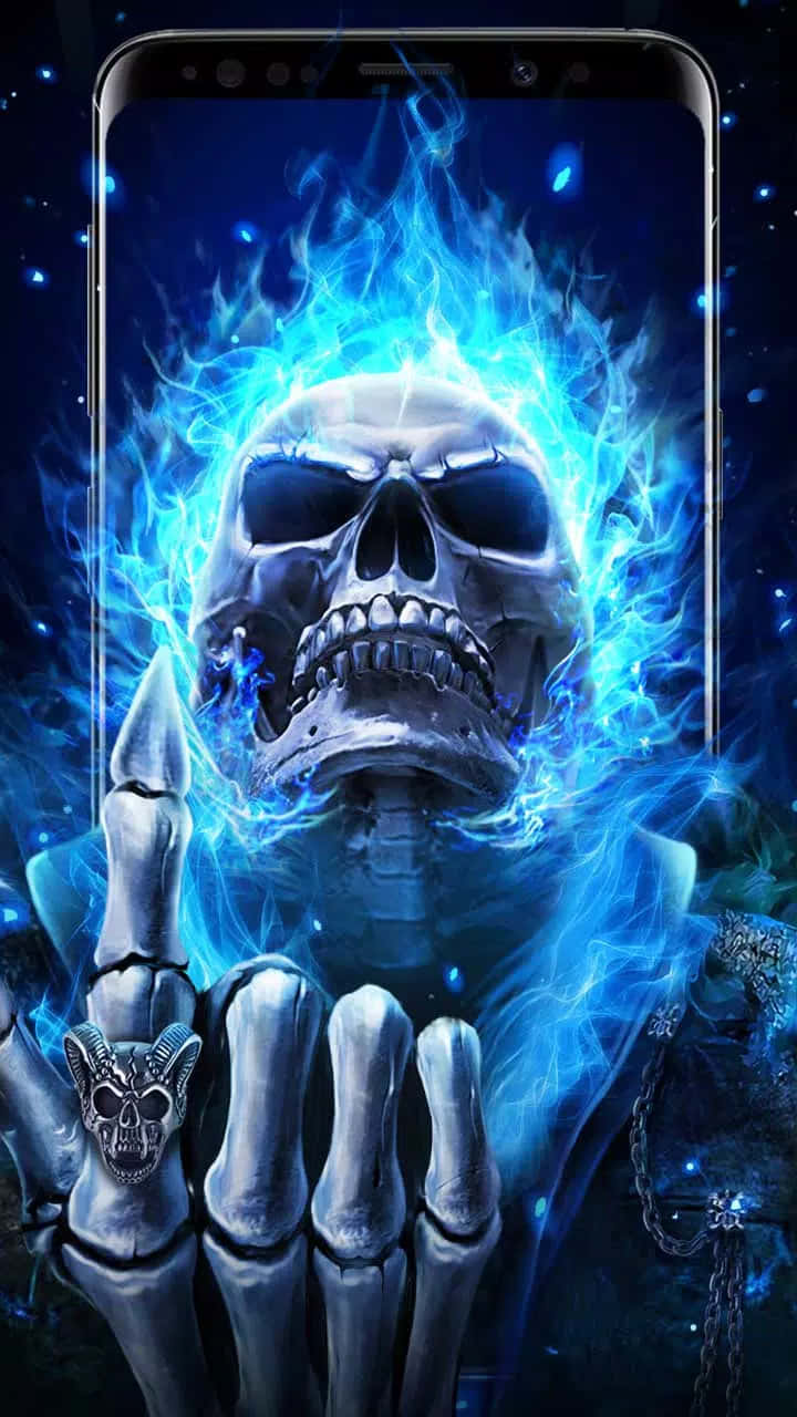 “Contempla el Poder de la Calavera en Llamas” Fondos de pantalla