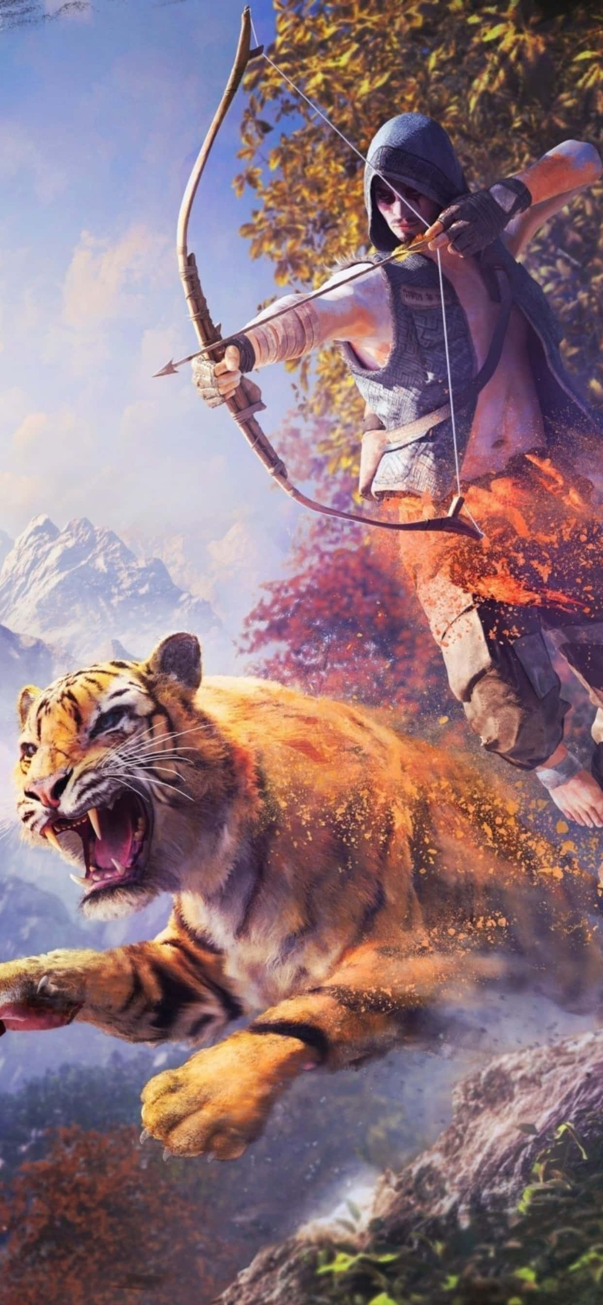 Contempla hermosos paisajes y vistas cautivadoras mientras exploras y juegas Far Cry 4 en el iPhone XS Max Fondos de pantalla