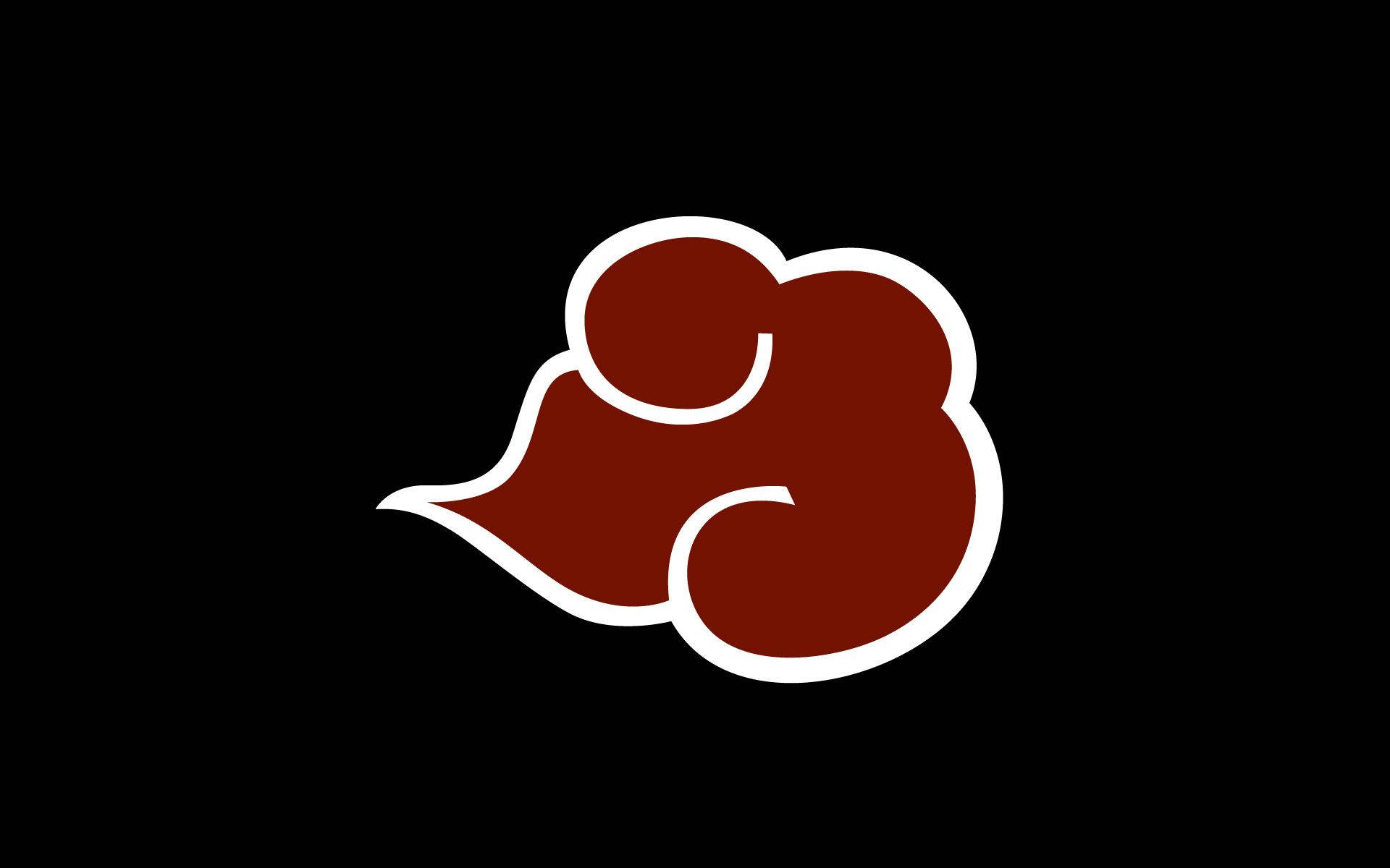Contorno blanco de nube del símbolo de Naruto Fondos de pantalla