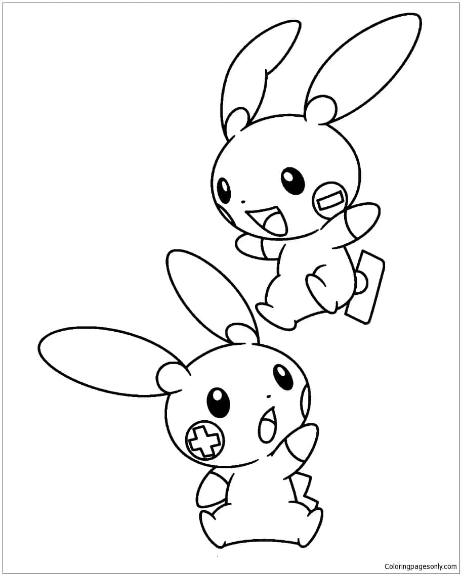 Contorno de Plusle y Minun Fondos de pantalla